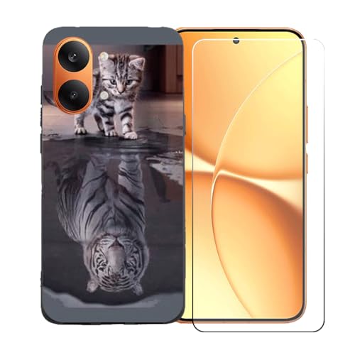CongJiaLingXi�P�[�X�K�p�� Poco X8 Pro Max (6.83") + �������ꂽ�K���X�X�N���[���v���e�N�^�[�A�_��ȃV���R�[���V�F���o���p�[TPU�ی�J�o�[�̂���,BST8