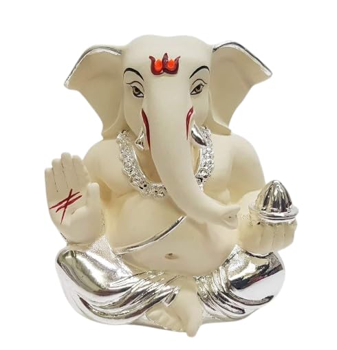 Statuette Ganapati Ganesh Murti D-17 en céramique d'art raffinée