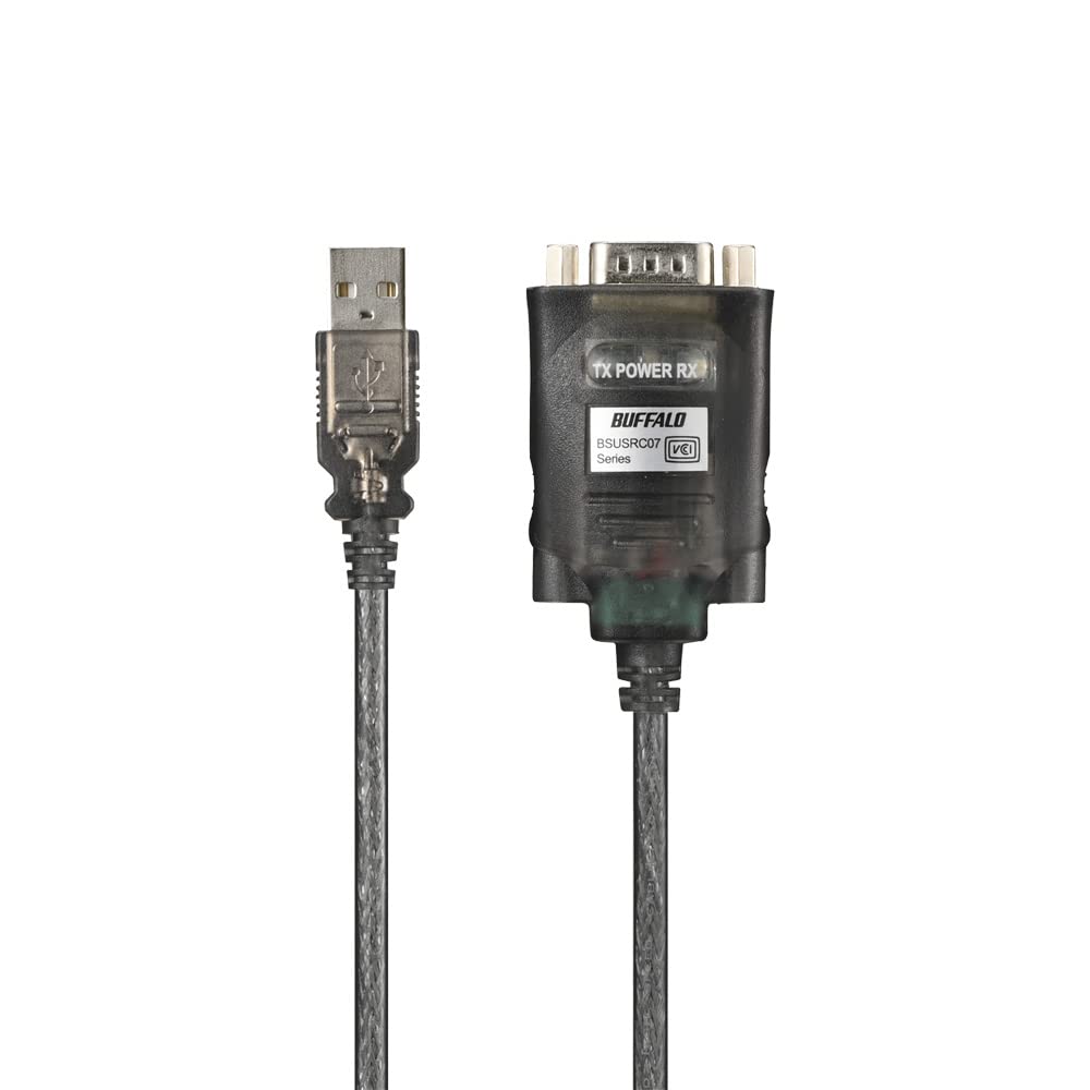 Buffalo BSUSRC0710BS/N USB Serial Converter Cable Black Skeleton 1m