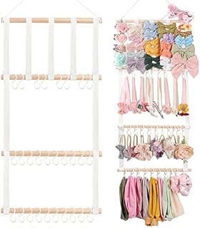 MOFASVIGI Headband Holder Hair Bows Organizer for Girls, Baby Headbands Hair Accessories Organizer Storage Newborn Headband Holder for Wall, Room, Door or Closet
