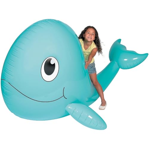 Fun Express Giant Inflatable Whale (Large at 6 ft. x 54" x 4 ft) - Toys and Balloon - VBS Vacation Bible School Supplies/Decor