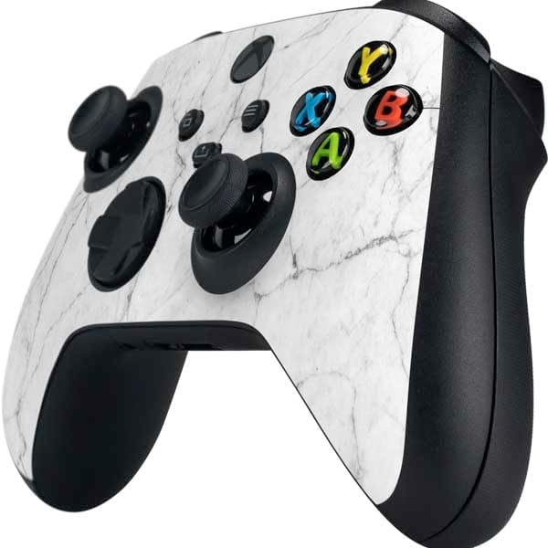 Skinit Decal Gaming Skin Compatible with Xbox Series X Controller - White Marble Design