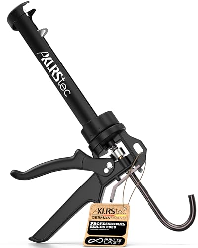 KLRStec Pistolet à cartouche professionnelle avec un rapport maximal de 25:1 - Pistolet a silicone/Pistolet mastic pour toutes les cartouches d'étanchéité...