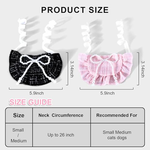 Disfraz para perro y gato 2 piezas con gorro beret y pañuelo rosa miniatura 5