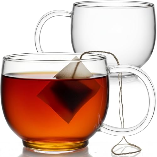Set 2 Tazas de Vidrio Borosilicato 16oz Aquach