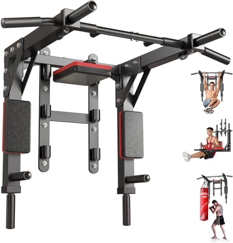 XGSW 多機能壁掛け式懸垂バー、アームカールバー、および平行棒トレーニングラック。家庭用室内ジムでのトレーニングに最適。多機能トレーニングタワーセット、フィットネス用平行棒スタンド
