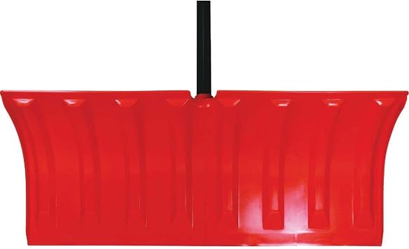 Bigfoot 1271-1 27 Pusher Metal Handle-Large D Grip Snow Shovel, Orange