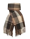 KorhLeoh Winter Plaid Scarf for Women Vintage Oversized Winter Scarves Shawls Wraps Blanket with Tassel
