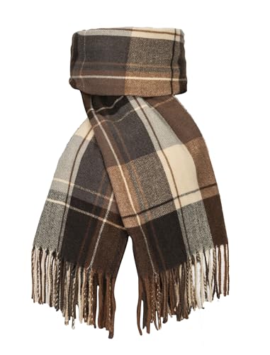 KorhLeoh Winter Plaid Scarf for Women Vintage Oversized Winter Scarves