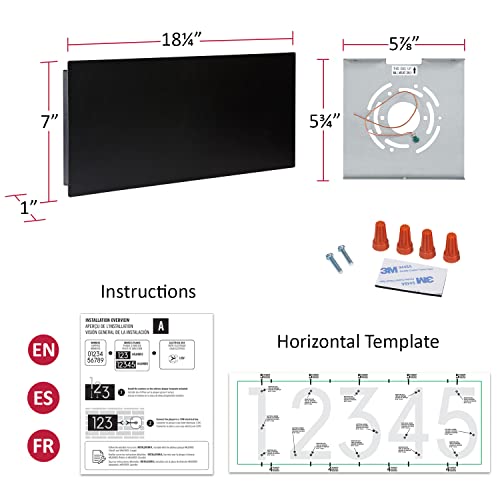 Backlit Illuminated LED House Numbers 5" Satin Nickel Address Signs