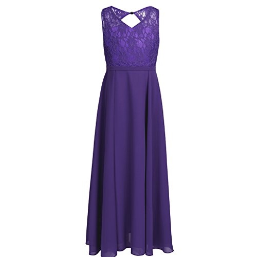 YiZYiF-Kids-Big-Girls-Lace-Chiffon-Bridesmaid-Flower-Girl-Dress-Dance-Party-Maxi-Gown-Purple-12