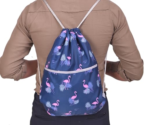 Image of Lify Drawstring Backpack Water Resistant String Bag Sports Sackpack Gym Sack with Side Pocket for Men Women - 1Piece