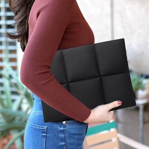 Image of ProElite Puffy Tablet Sleeve Case Upto 11.5 inch for idea tab 11 /M11 /Galaxy Tab A11+ /A9+ /S11 /S9 /S8 Oppo Pad SE 11 inch / OnePlus Pad Lite 11 inch / iPad 10.2 /Air 10.9 /Pro 11 /Mi Pad 7, Black