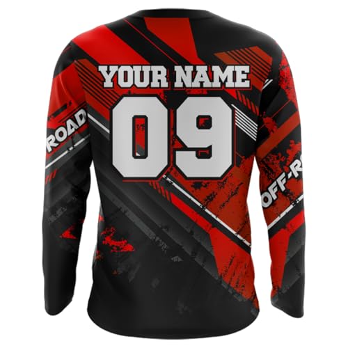 Custom UTV Motocross Racing Shirt Kid Men with Name Off-Road Jersey UTV Racing Shirt UPF30+ Long Sleeves3