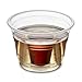 Zappy 50 Neon Clear Jager Bomb Cups - Disposable Plastic Party Double Shot Glasses for Mixed Shots and Jagerbombs
