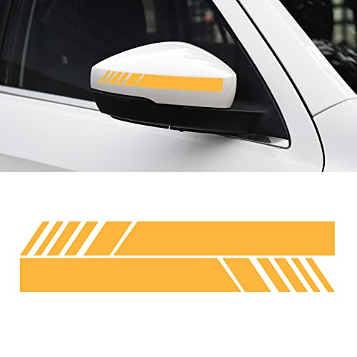 Singaro Car Rear View Mirror Stickers Decor Car Body Sticker Vinyl 4Pcs (Yellow) #TOP21