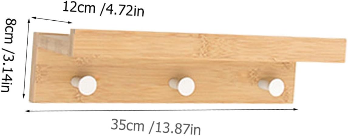 Creative Wall-Mounted Storage Rack with Bamboo Hooks Simple Decorative Organizer for Entryway Bathroom Kitchen Functional and Elegant Storage