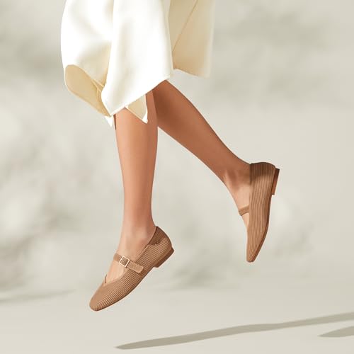 Image of VIVAIA Women's Margot Mary Jane Square-Toe Ballet Flats