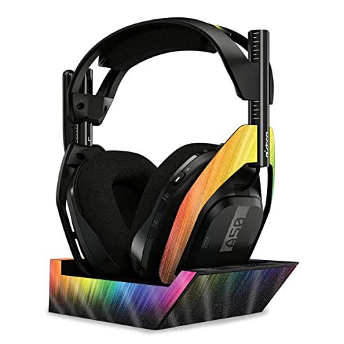 Image of MightySkins Glossy Glitter Skin Compatible With Astro A50 Wireless Headphones + Base Station (Gen 4) - Rainbow Streaks | Protective, Durable High-Gloss Glitter Finish | Easy To Apply | Made in the USA