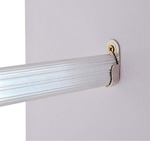 HOMCOM Stand Appendiabiti da Terra con Ruote, Guardaroba con 3 Ripiani e Barra Appendiabiti in Legno, 80x40x128 cm