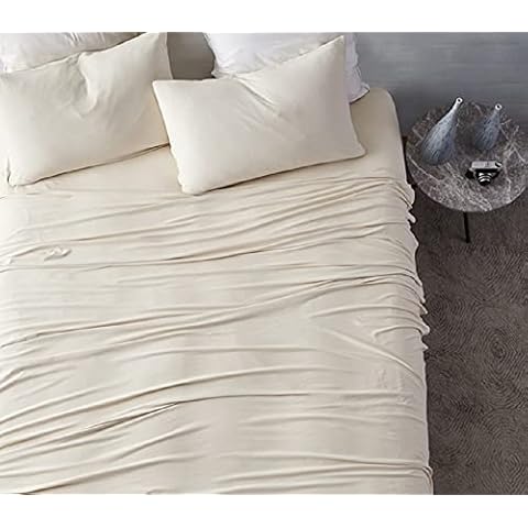 Luxury Hotel Quality 100% Percale Cotton Pair Of Housewife Pillowcases 180 Thread Count 50 X 75 Cm (Ivory) Cover