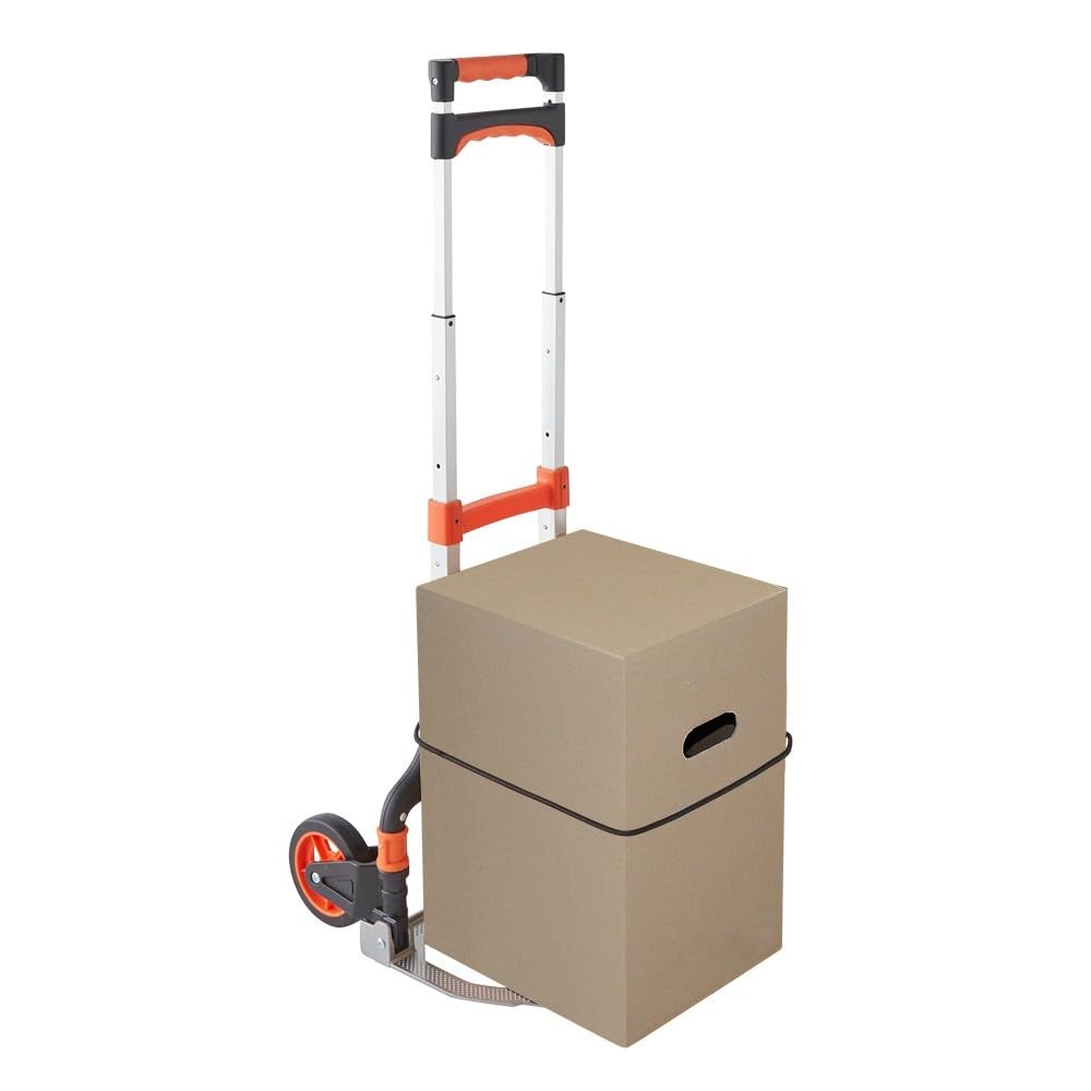 Box and Beyond - Carretilla de transporte plegable, 2 ruedas, aluminio, carga máxima de 60 kg