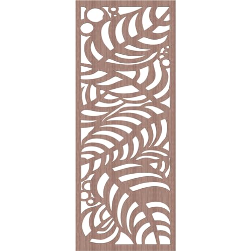 Image of 17 3 /8 inchW x 44 3 /8 inchH x 3 /8 inchT Mills Decorative Fretwork Wood Wall Panels, Walnut