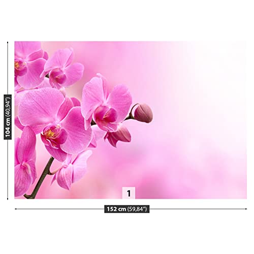 Papier peint orchidée rose masquer défauts mur avec décoration Tulup 152x104 - 7