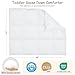 ZPECC Toddler Goose Down Comforter, 41x48 Hypoallergenic Baby Duvet Insert, Soft Lightweight All Season Quilt Blanket for Crib Daycare Stroller White