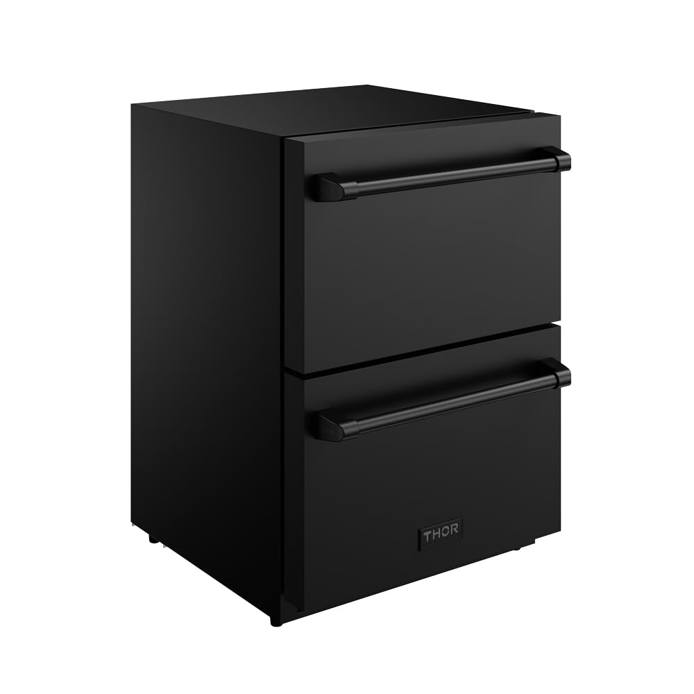 Thor Kitchen 24 Inch Undercounter Built-In or Freestanding Drawer Refrigerator – Black | Gordon Ramsay Series on Fridge.com
