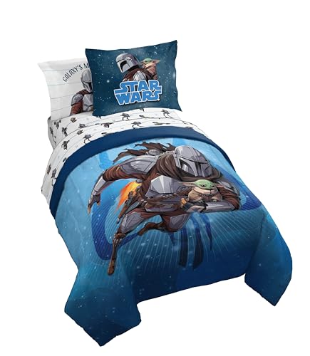 Jay Franco Kids Bed Set Blue The Mandalorian 7 Piece Full