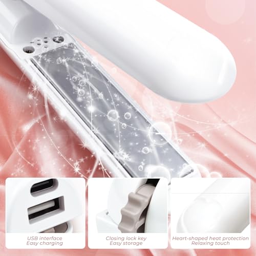Plancha y rizadora portátil para cabello con 3 temperaturas miniatura 2