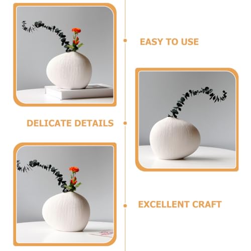 Vase à fleurs blanc céramique stable table salon