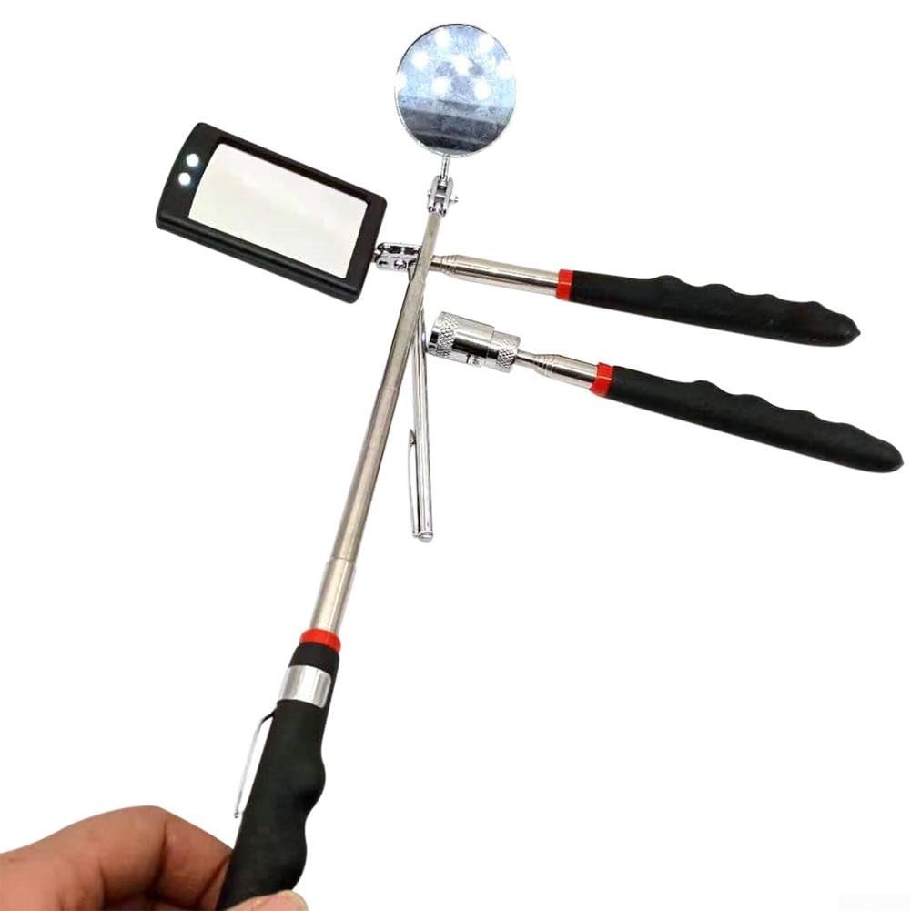 Espejo plegable con luces LED para dentistas y mecánicos