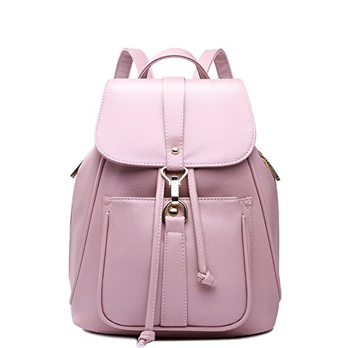 Sac à bandoulière rose pour femme et sac à dos minimaliste de couleur pure