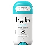 Hello Clean + Fresh Natural Deodorant with Charcoal, Aluminum Free, Parabens Free, 73g