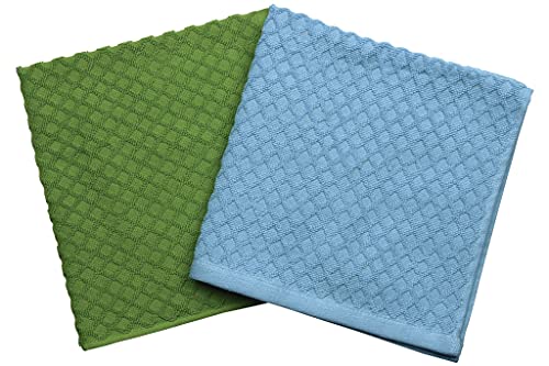 Otros - Pack 2 Paños Cocina 50X50 Verdeazul Modmerlot En Oferta Cofan Pack De 2 Paños De Cocina | Medida 50 X 50 Cm | Color Verde Y Azul | Modelo Merlot
