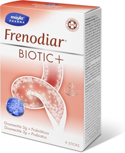 FRENODIAR ® Biotic+ | Con Diosmectita + 5 cepas probióticas + Inulina | Ayuda al cuerpo a recuperarse rápidamente de un proceso diarreico | Restablece la flora intestinal | 3 Sticks | 1 toma al día