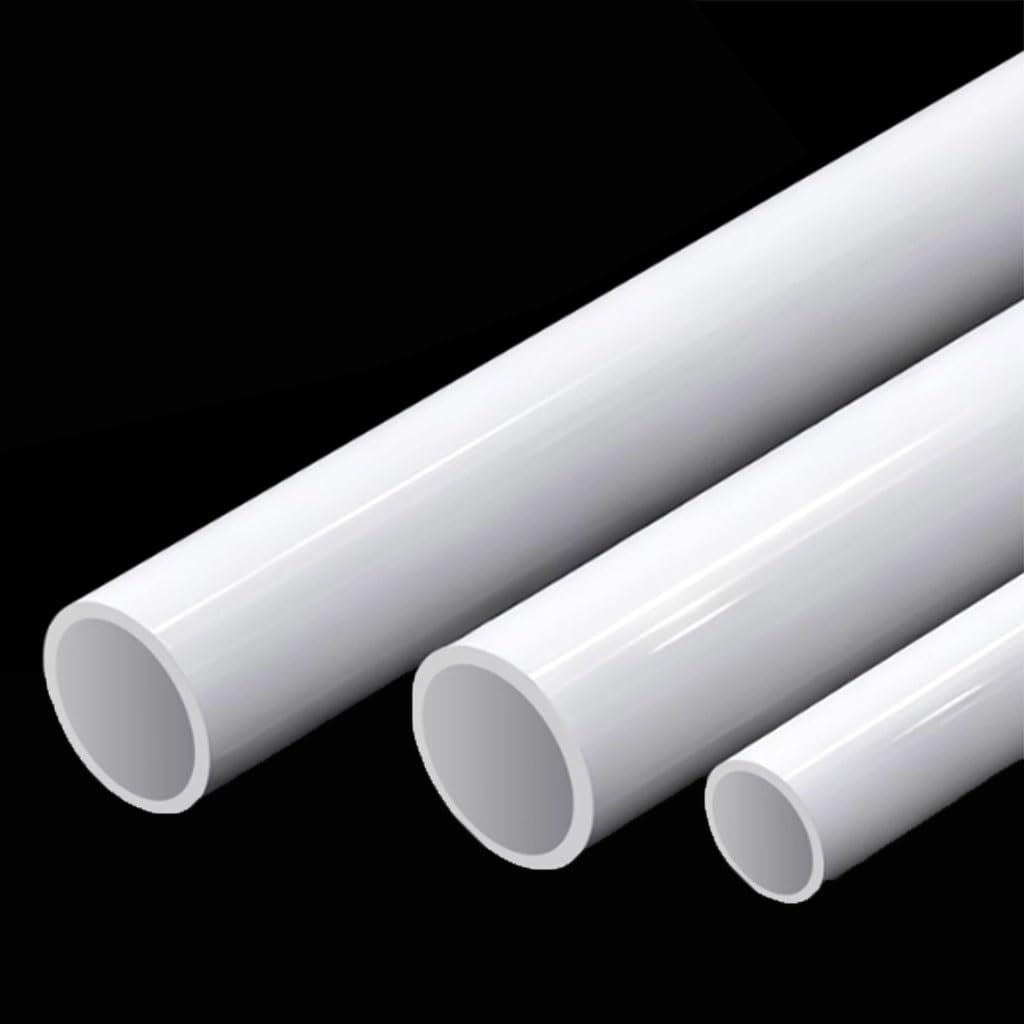 Tubo redondo rígido de PVC, Tubo redondo rígido de plástico drenaje PVC duro blanco 1 metro 20/25/32/40 mm