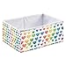 Oyihfvs Seamless Watercolor Hearts Texture on White in Rainbow Colors Rectangle Foldable Cube Storage Basket Collapsible Fabric with Handles Organizer Clothes for Home Bedroom 15.7 x 10.6 x 7 in
