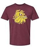 Minnesota Duluth Apparel UMD Bulldogs Logo Shirt Premium Super Soft Heather Maroon T Shirt Comfy Tee for Men and Women (Medium)