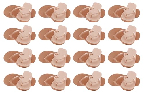 Winterlace Bulk Flip Flops, 16 Pairs, Wedding Reception Thong Slippers, Soft Sole Destination Beach Pool Pack