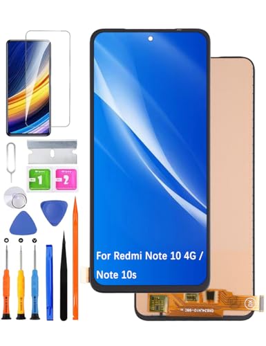HLYGZX Pantalla de repuesto para Xiaomi Redmi Note 10s LCD TFT para Redmi Note 10 4G Pantalla LCD Display Touch Digitizer Kit de reparación