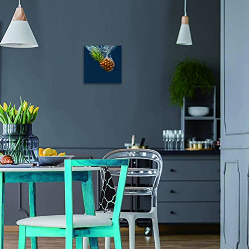 Europicart Kitchen Decor Wall Art Pineapple Picture Print On Canvas Decoration Bathroom Dining Room Walls With Frame Easy To Hang 13.5"X13.5" #TOP5