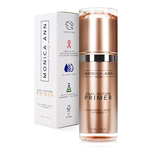 Monica Ann Beauty Dual-Action Face Primer - 30 mL | Hydrating Makeup Primer With Vitamin C & Hyaluronic Acid | Smoothing Translucent Matte Pore Minimizer | Foundation Primer For Any Skin Tone