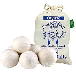 Otylzto Wool Dryer Balls 6-Pack, Drying Balls for Laundry,Reusable As Pure Cloth Softener, Cut back Clothes Wrinkles, Drying Garments Sooner Eco-Pleasant