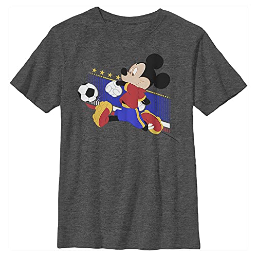 T-shirt Disney garçon gris chiné manches courtes Spain Kick