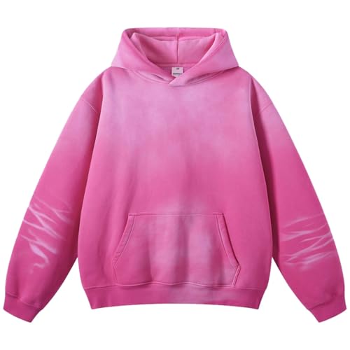 Oversized Hoodie for Men Trendy Streetwear Acid Wash Sweatshirt Womens Mens Pullover for Youth