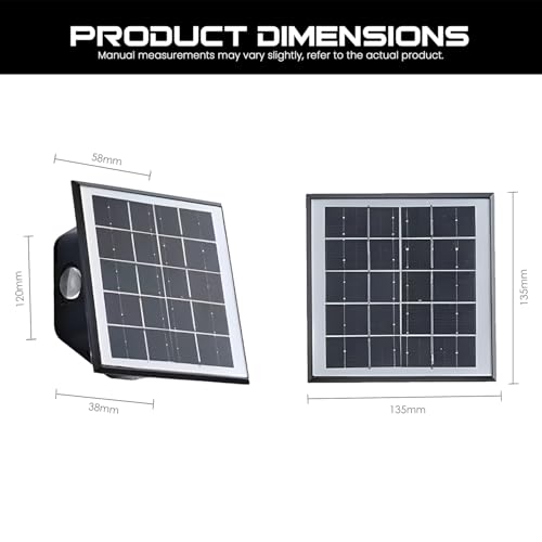 Image of Gigawatts 6 LED Solar Wall Light On /Off Botton & 1.5Ah Battery Water Resistant Decor Deck Fence Lights Flood Lamp for Home Garden Terrace Patio (Set of 1, RGB)