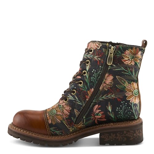 Spring Step L'Artiste Cordea Booties | Embroidered Leather Ankle Boots with Studded Details3